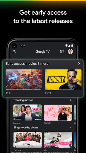 Google TV screenshot 3