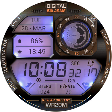 ILLUMINATOR Digital Watch face screenshot 6