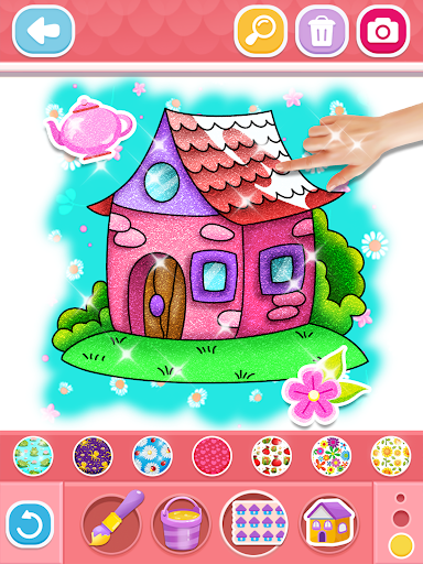 Glitter House coloring for kid screenshot 6