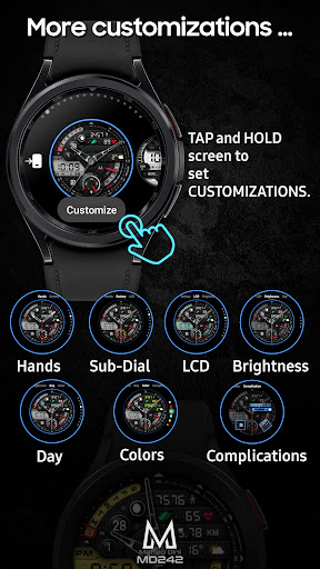 MD242 Hybrid watch face screenshot 16