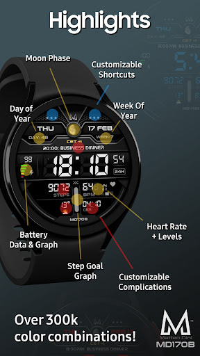 MD170B Digital watch face screenshot 6