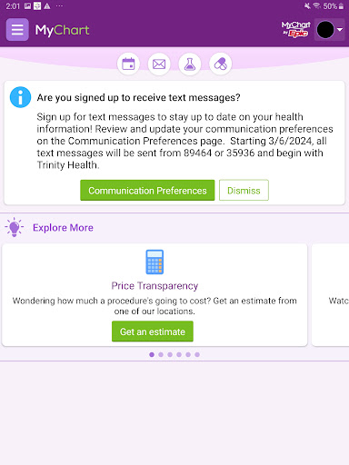 Trinity Health MyChart screenshot 3